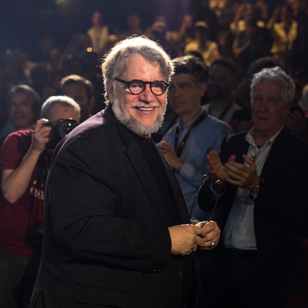 Cannes Festival - Sacem Music Lesson – Film director Guillermo del Toro, who came to talk about the music of his film "Frankenstein".