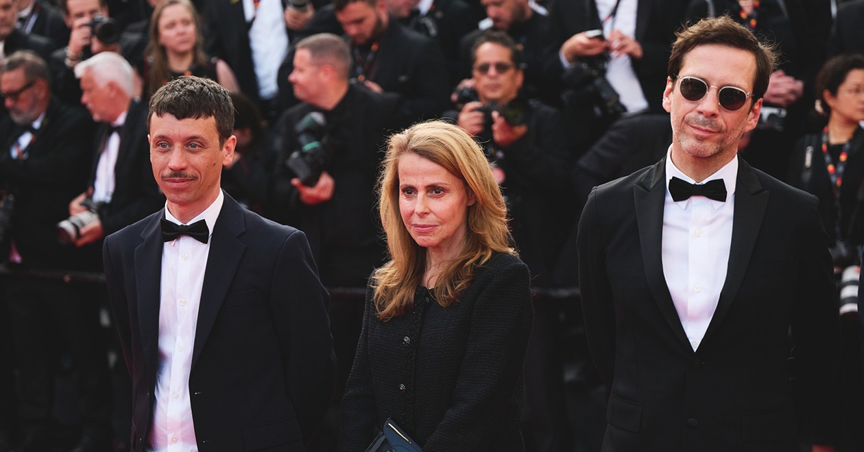  Olivier Marguerit, Cécile Rap-Veber, and Alex Beaupain at climb strairs